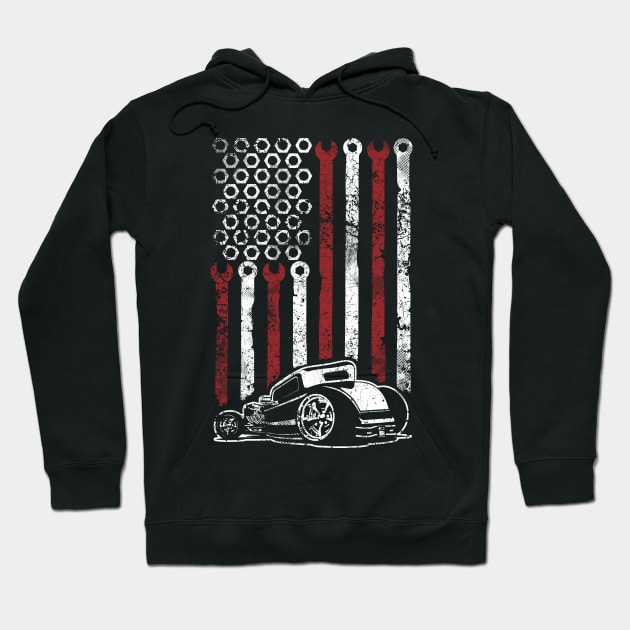 HOT ROD FLAG Hoodie by trev4000